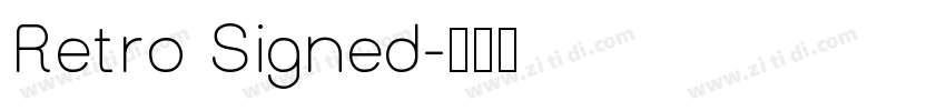 Retro Signed字体转换